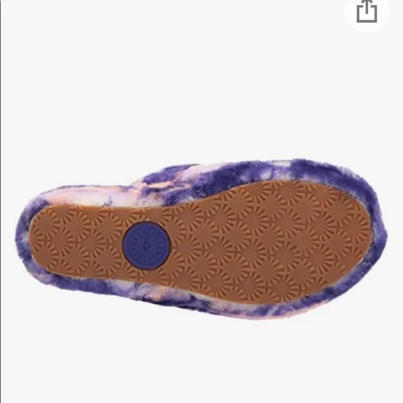 UGG Fluff Yeah fluffy slide in violet marble - Picture 8 of 12
